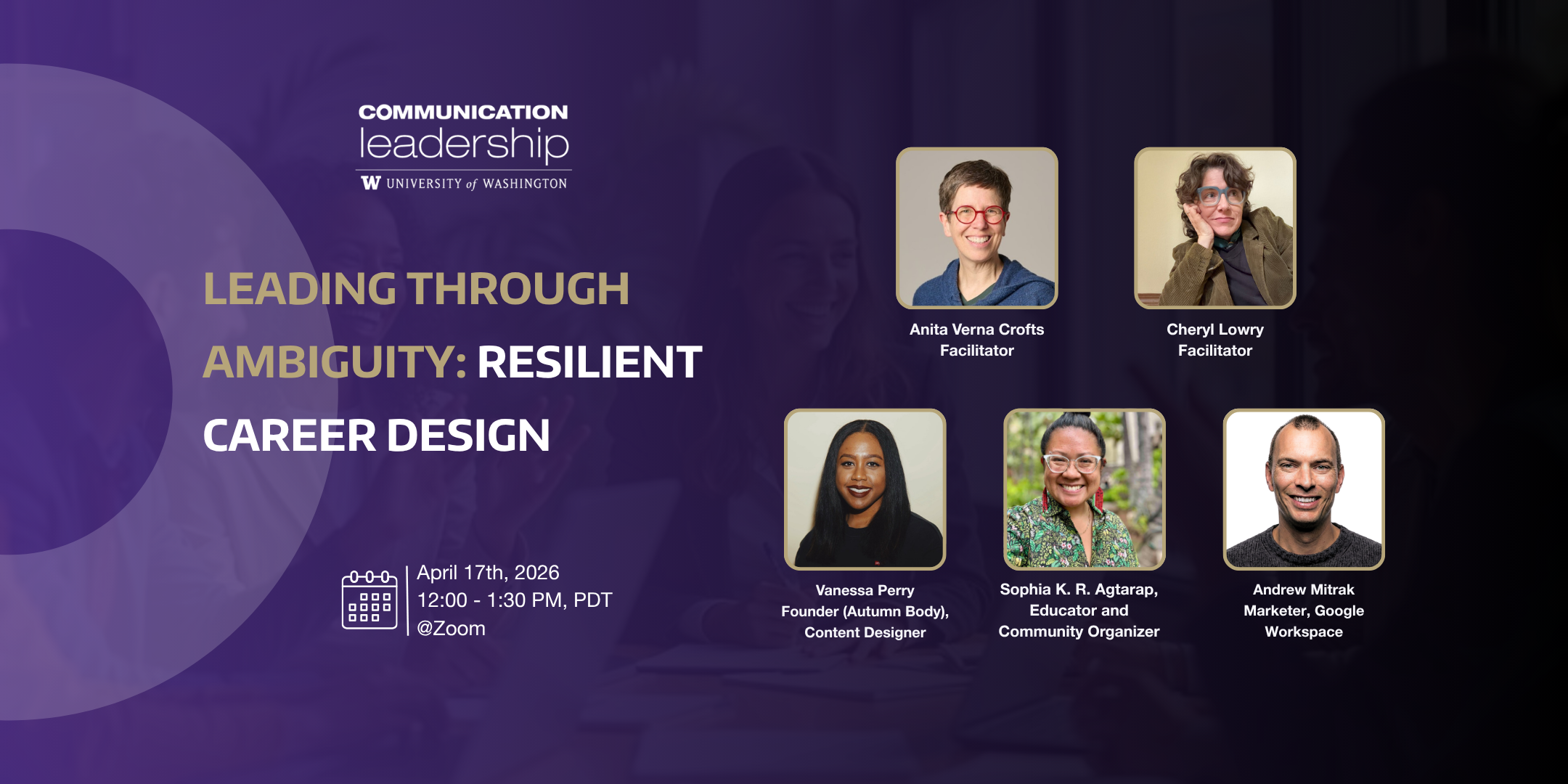 Banner for Leading through ambiguity event
