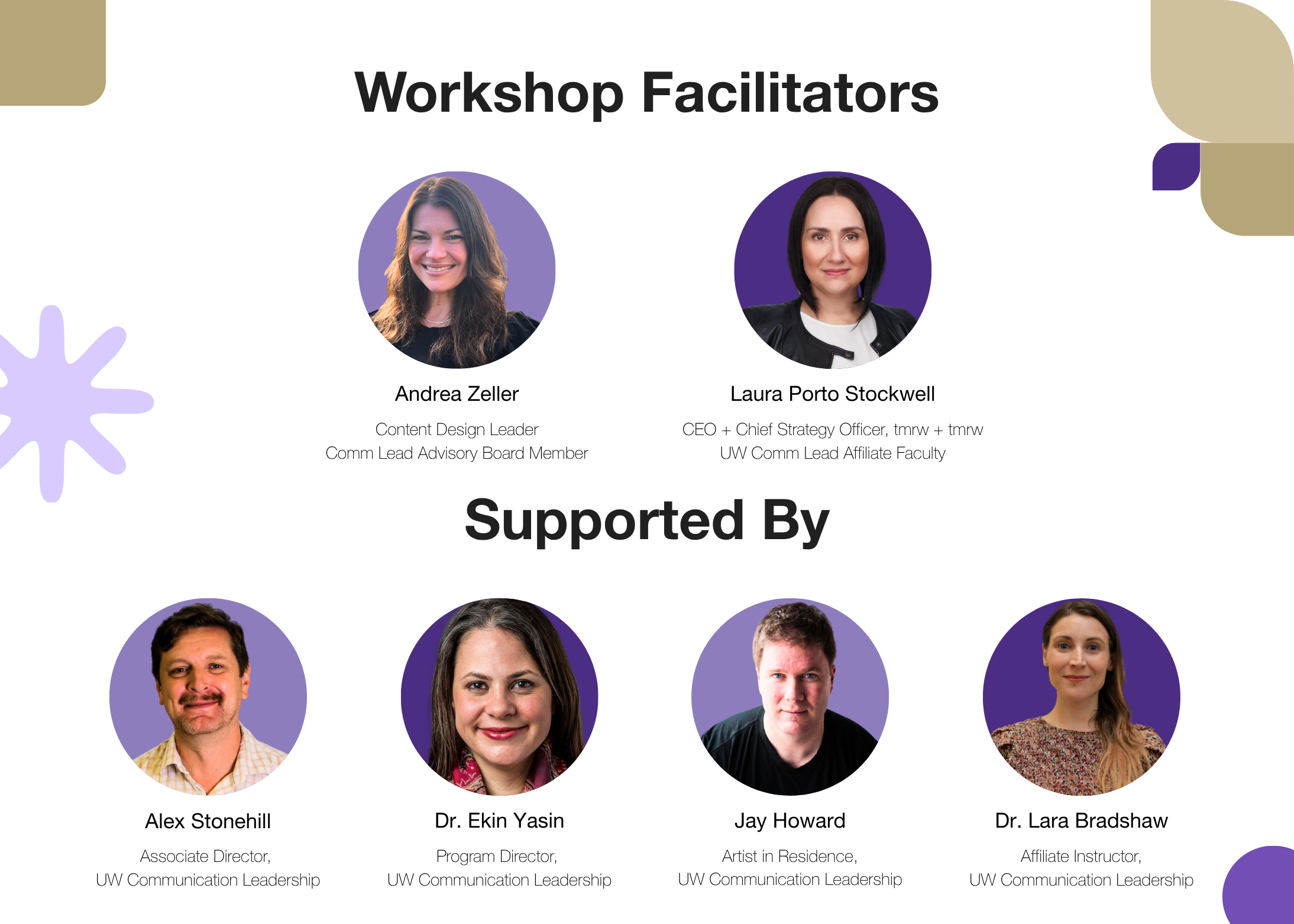 Future Lab panel and facilitator photos